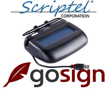 GoSign v3.5 Supports Scriptel Signature Pads