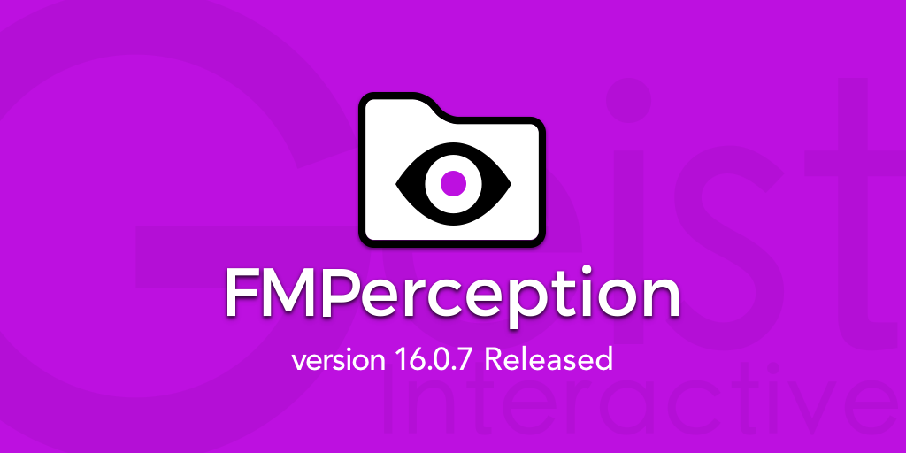 FMPerception Version 16.07 Released