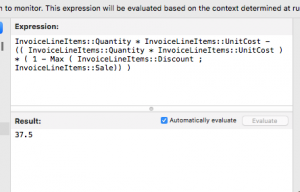 A typical complex calculation. Correct results. Bad formatting