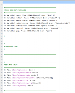 Created Script Steps