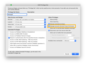 The new privilege to manage non full-access accounts